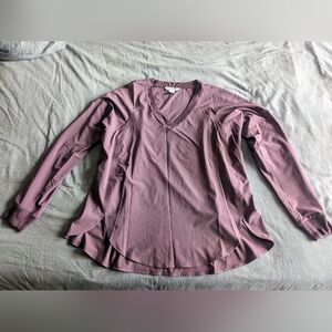 Muted purple Athleta Zephyr V neck top. SzM. Worn twice. Like new.